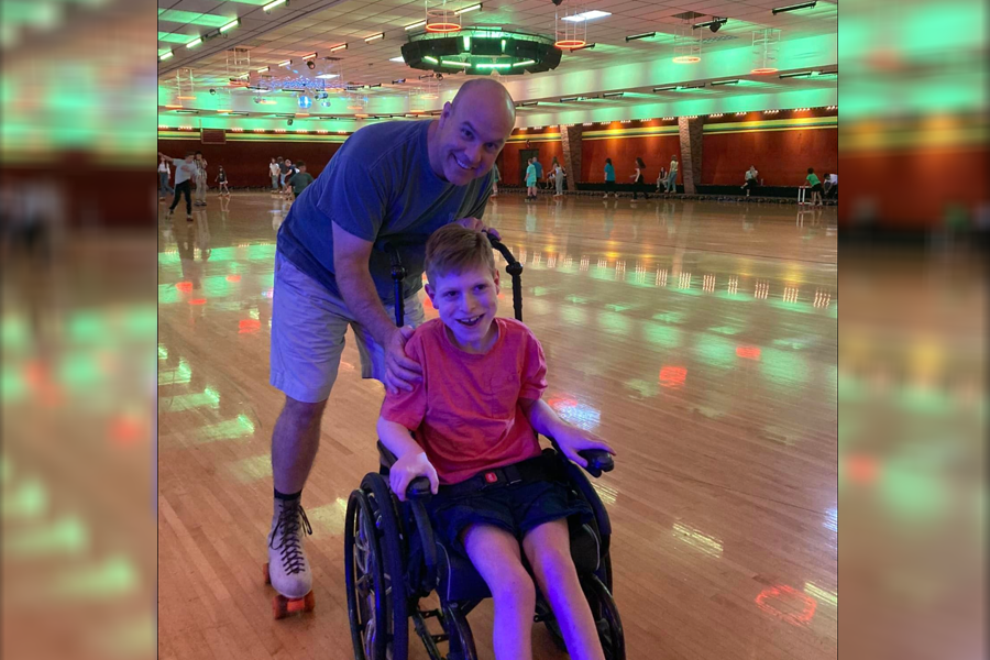 boy in wheelchair in skating rink. nothing lasts, that doesn't mean it's not worth doing.