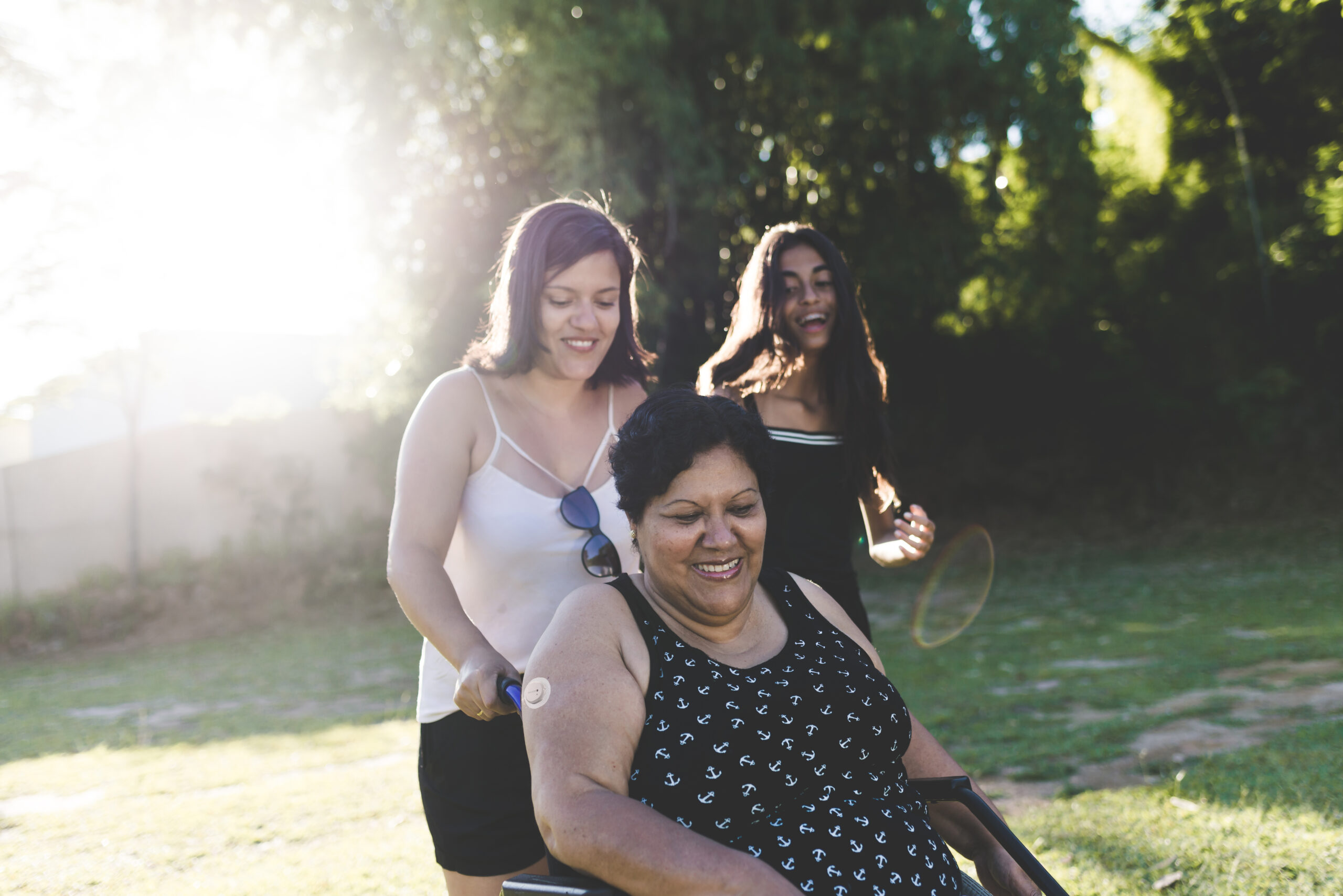 Happy moments in the city park