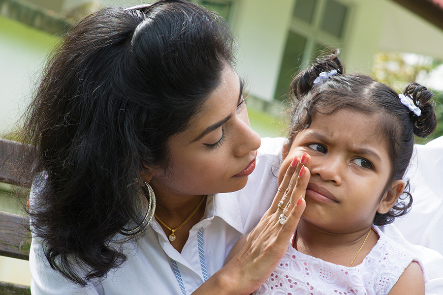 Upset Indian girl